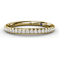 Pavé Diamond Wedding Band with Round Brilliant Diamonds by Fana - 0.32 Carat Total Diamond Weight