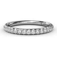 Pavé Set Round Brilliant Diamond Wedding Band with 0.29 Carat Total Diamond Weight by Fana
