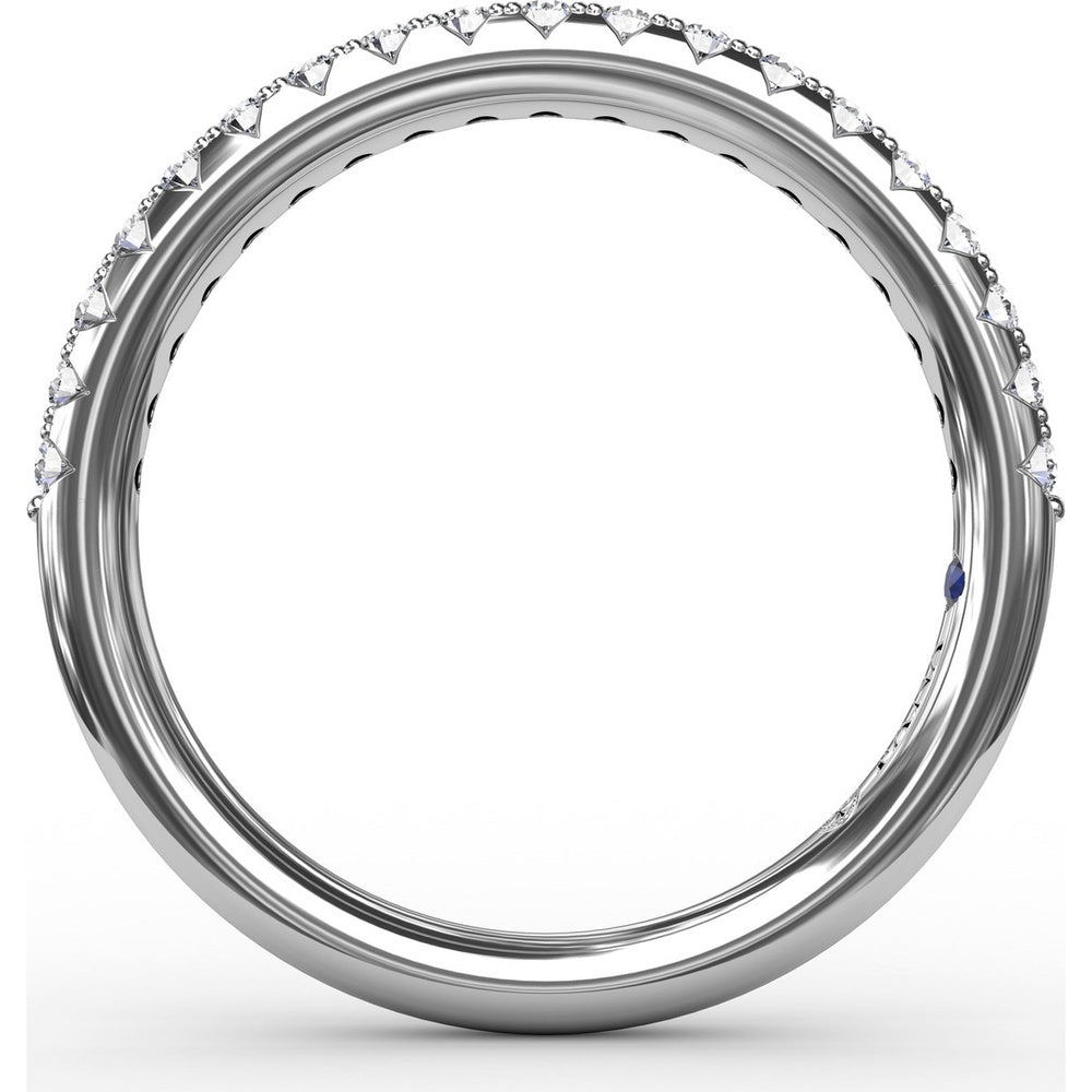 Pavé Set Round Brilliant Diamond Wedding Band with 0.29 Carat Total Diamond Weight by Fana