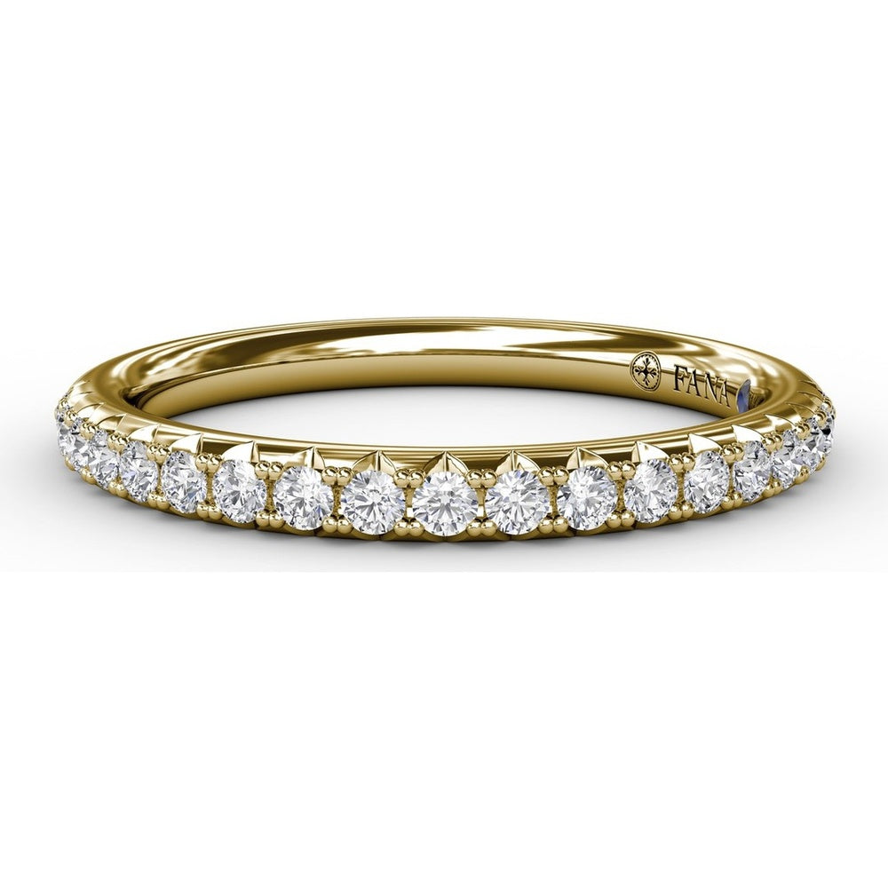Pavé Set Round Brilliant Diamond Wedding Band with 0.29 Carat Total Diamond Weight by Fana