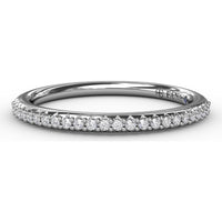 Pavé Set Round Diamond Wedding Band by Fana - 0.13 Carat Total Diamond Weight