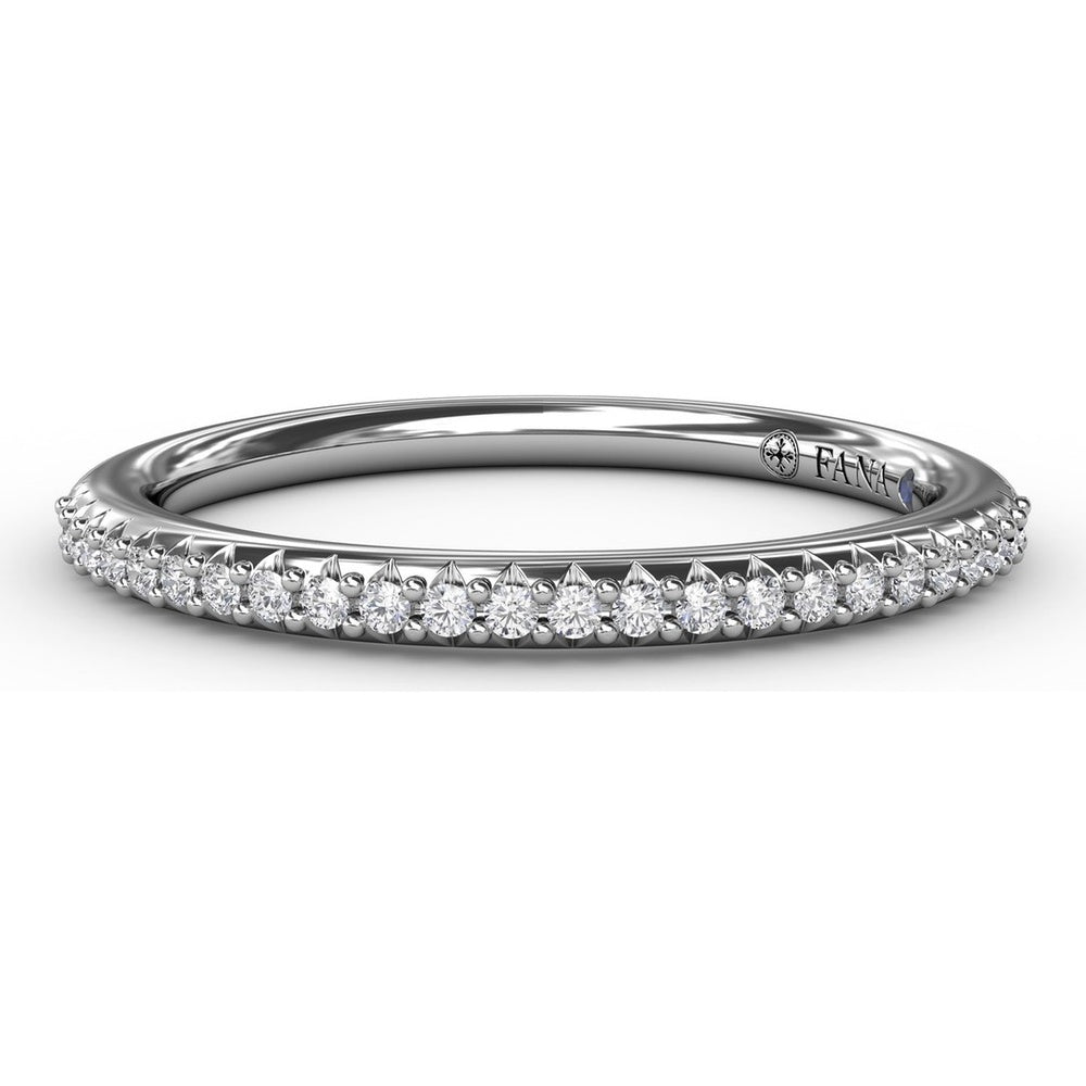 Pavé Set Round Diamond Wedding Band by Fana - 0.13 Carat Total Diamond Weight