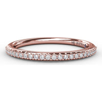 Pavé Set Round Diamond Wedding Band by Fana - 0.13 Carat Total Diamond Weight