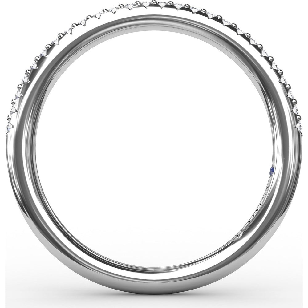 Pavé Set Round Diamond Wedding Band by Fana - 0.13 Carat Total Diamond Weight