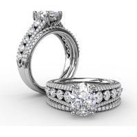 Pavé Set Round Diamond Wedding Band by Fana - 0.13 Carat Total Diamond Weight