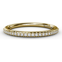 Pavé Set Round Diamond Wedding Band by Fana - 0.13 Carat Total Diamond Weight