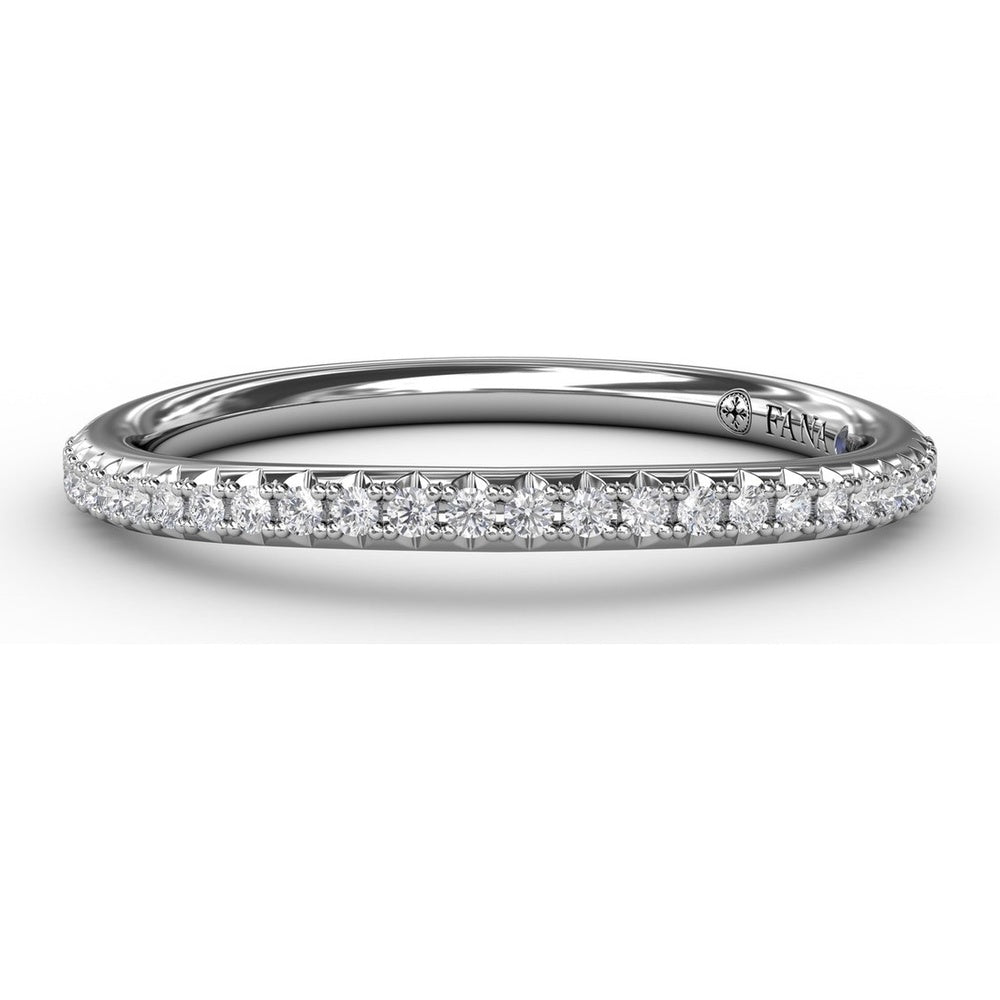 Pavé Set Round Diamond Wedding Band by Fana - 0.14 Carat Total Diamond Weight