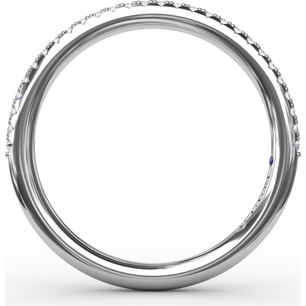 Pavé Set Round Diamond Wedding Band by Fana - 0.14 Carat Total Diamond Weight