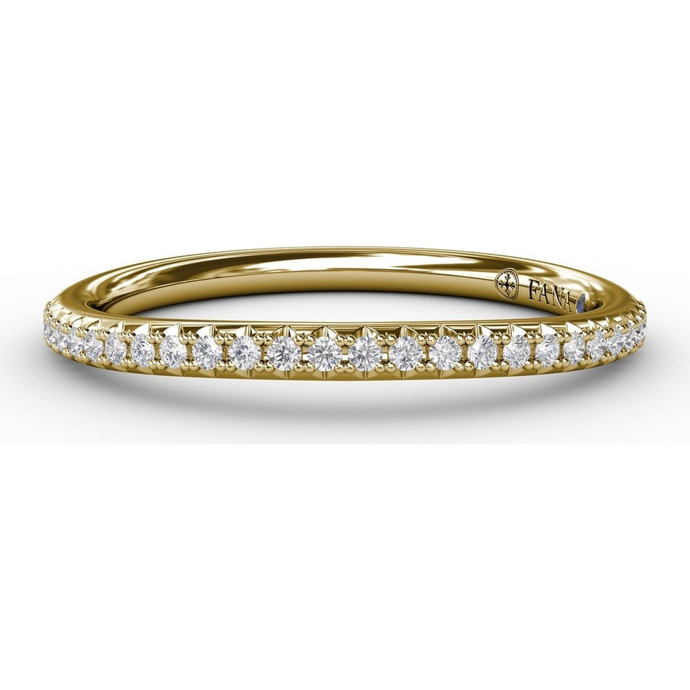 Pavé Set Round Diamond Wedding Band by Fana - 0.14 Carat Total Diamond Weight