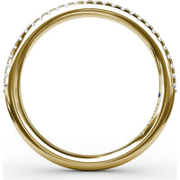 Pavé Set Round Diamond Wedding Band by Fana - 0.14 Carat Total Diamond Weight