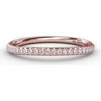 Pavé Set Round Diamond Wedding Band by Fana - 0.14 Carat Total Diamond Weight