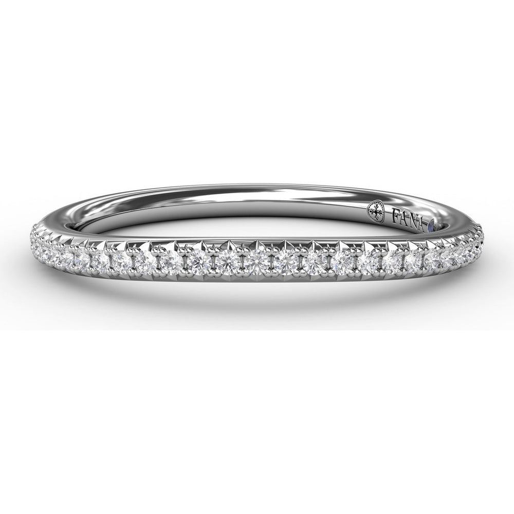 Pavé Set Round Diamond Wedding Band by Fana - 0.15 Carat Total Diamond Weight