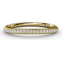 Pavé Set Round Diamond Wedding Band by Fana - 0.15 Carat Total Diamond Weight