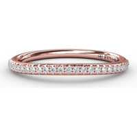 Pavé Set Round Diamond Wedding Band by Fana - 0.15 Carat Total Diamond Weight