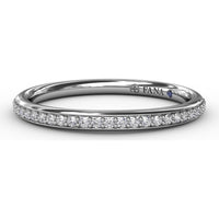 Pavé Set Round Diamond Wedding Band by Fana - 0.18 Carat Total Diamond Weight