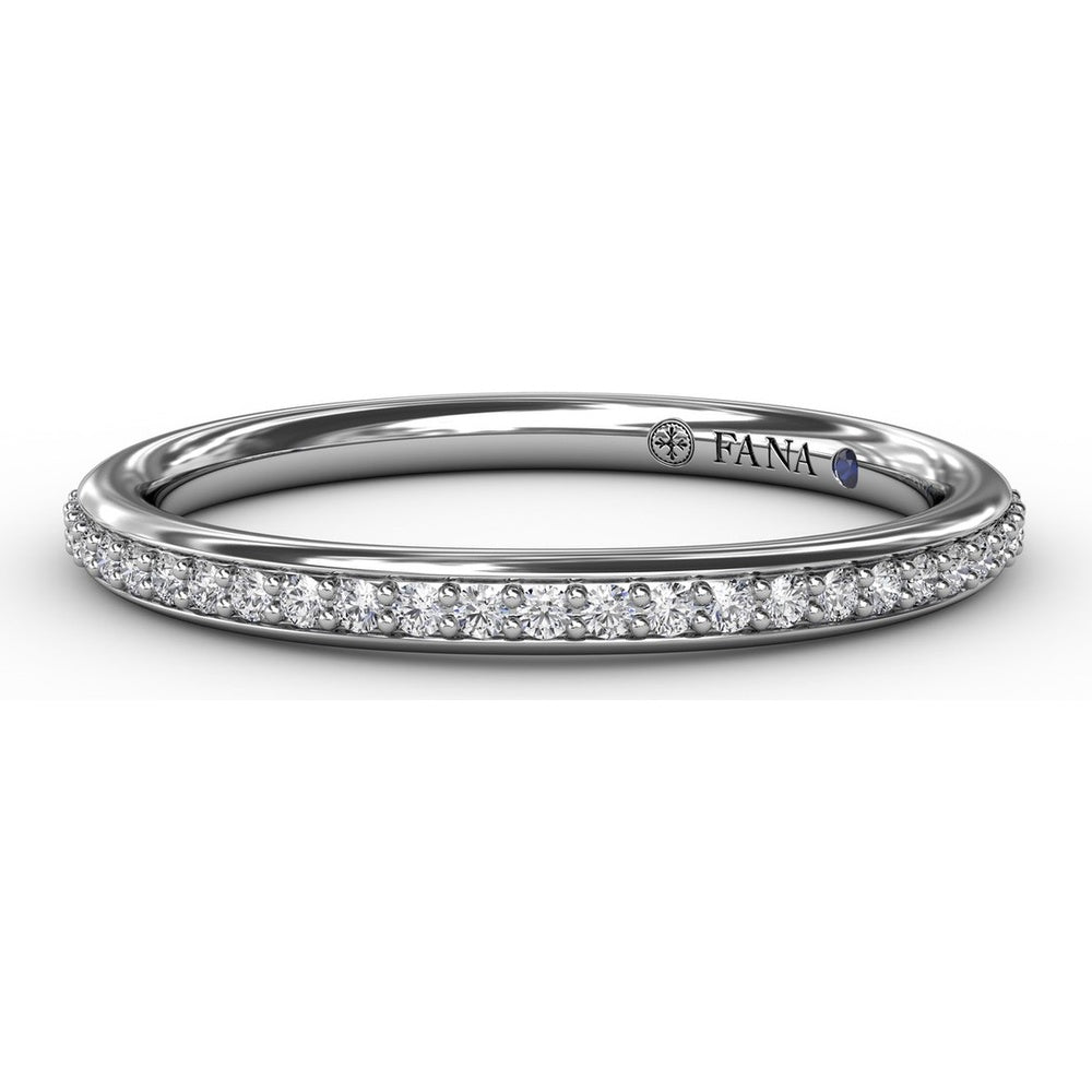 Pavé Set Round Diamond Wedding Band by Fana - 0.18 Carat Total Diamond Weight