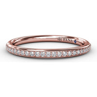 Pavé Set Round Diamond Wedding Band by Fana - 0.18 Carat Total Diamond Weight