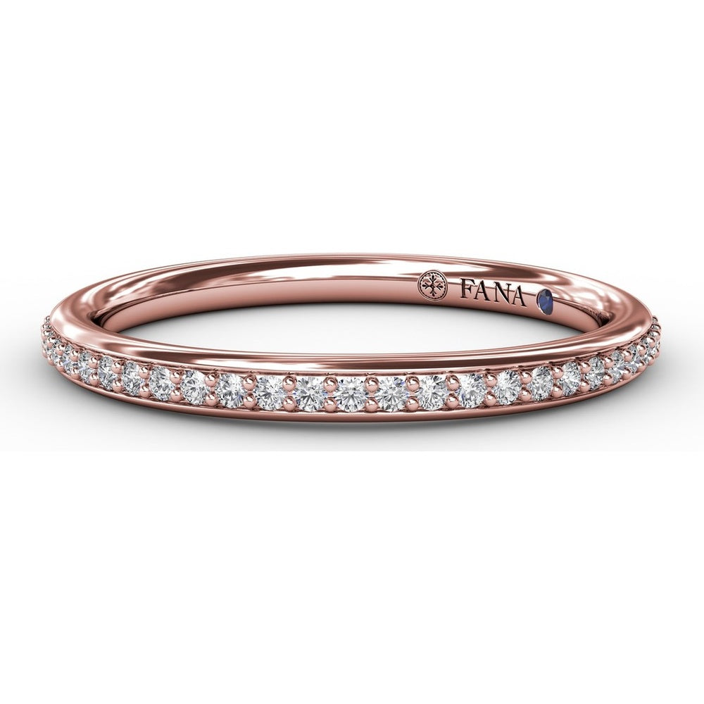 Pavé Set Round Diamond Wedding Band by Fana - 0.18 Carat Total Diamond Weight