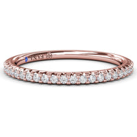 Pavé Set Round Diamond Wedding Band by Fana - 0.18 Carat Total Diamond Weight