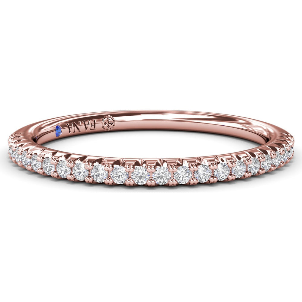 Pavé Set Round Diamond Wedding Band by Fana - 0.18 Carat Total Diamond Weight