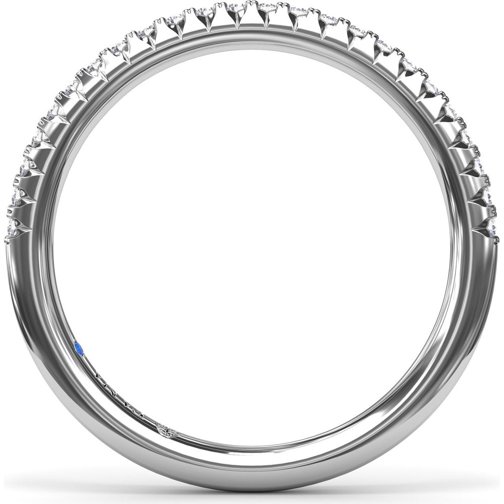 Pavé Set Round Diamond Wedding Band by Fana - 0.18 Carat Total Diamond Weight