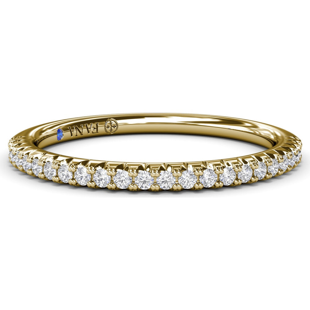 Pavé Set Round Diamond Wedding Band by Fana - 0.18 Carat Total Diamond Weight