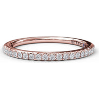 Pavé Set Round Diamond Wedding Band by Fana - 0.20 Carat Total Diamond Weight