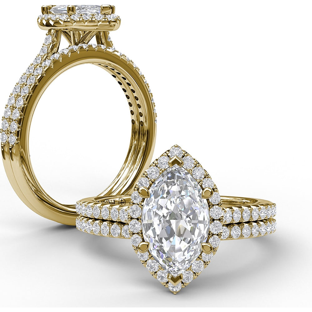 Pavé Set Round Diamond Wedding Band by Fana - 0.20 Carat Total Diamond Weight