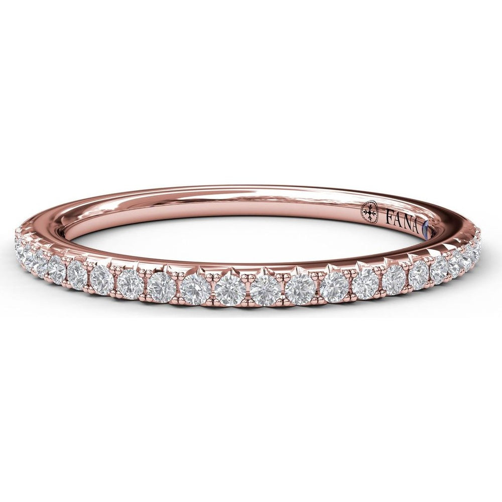 Pavé Set Round Diamond Wedding Band by Fana - 0.20 Carat Total Diamond Weight