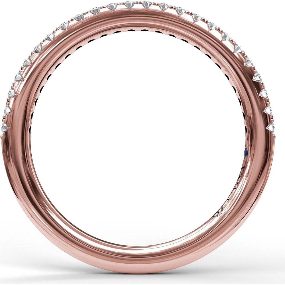 Pavé Set Round Diamond Wedding Band by Fana - 0.20 Carat Total Diamond Weight
