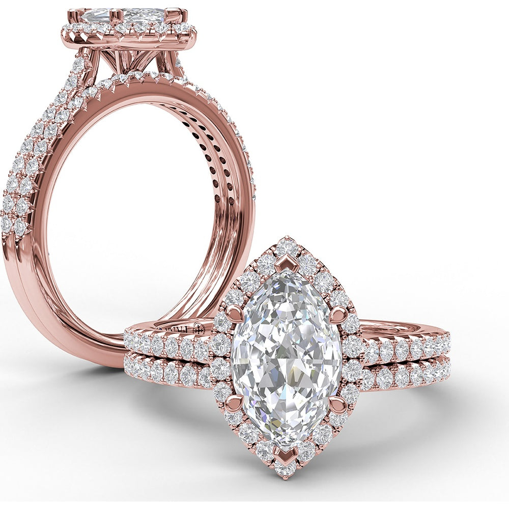 Pavé Set Round Diamond Wedding Band by Fana - 0.20 Carat Total Diamond Weight