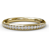 Pavé Set Round Diamond Wedding Band by Fana - 0.20 Carat Total Diamond Weight