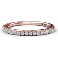 Pavé Set Round Diamond Wedding Band by Fana - 0.20 Carat Total Diamond Weight