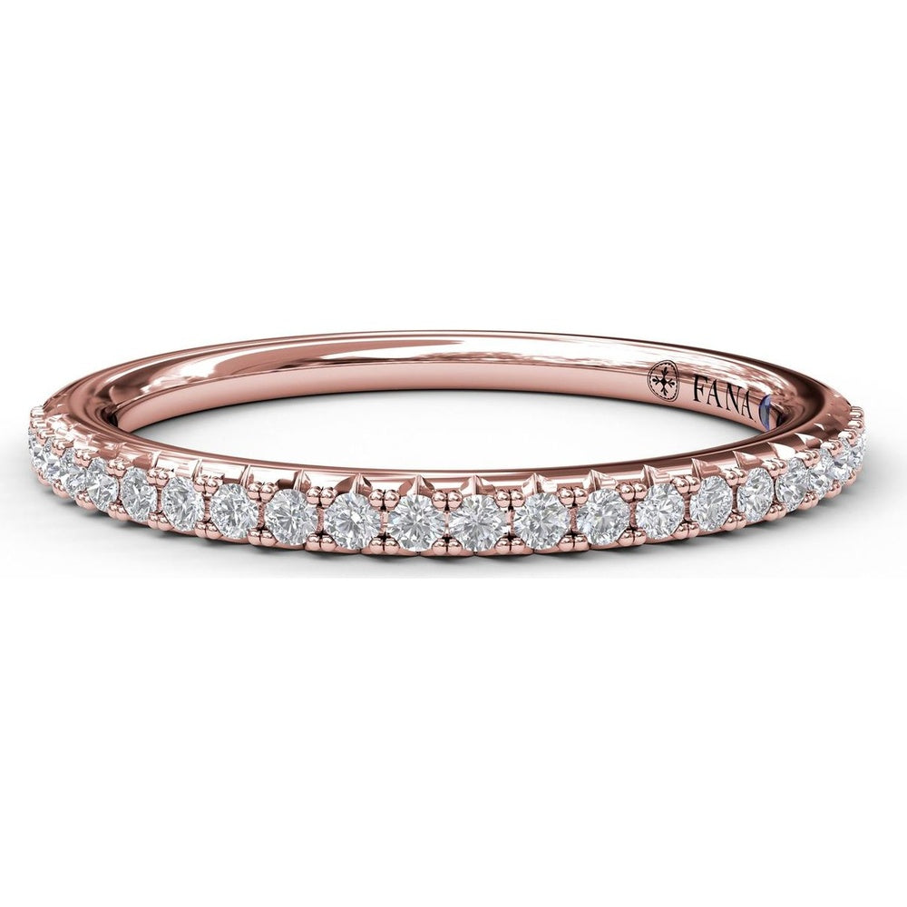Pavé Set Round Diamond Wedding Band by Fana - 0.20 Carat Total Diamond Weight