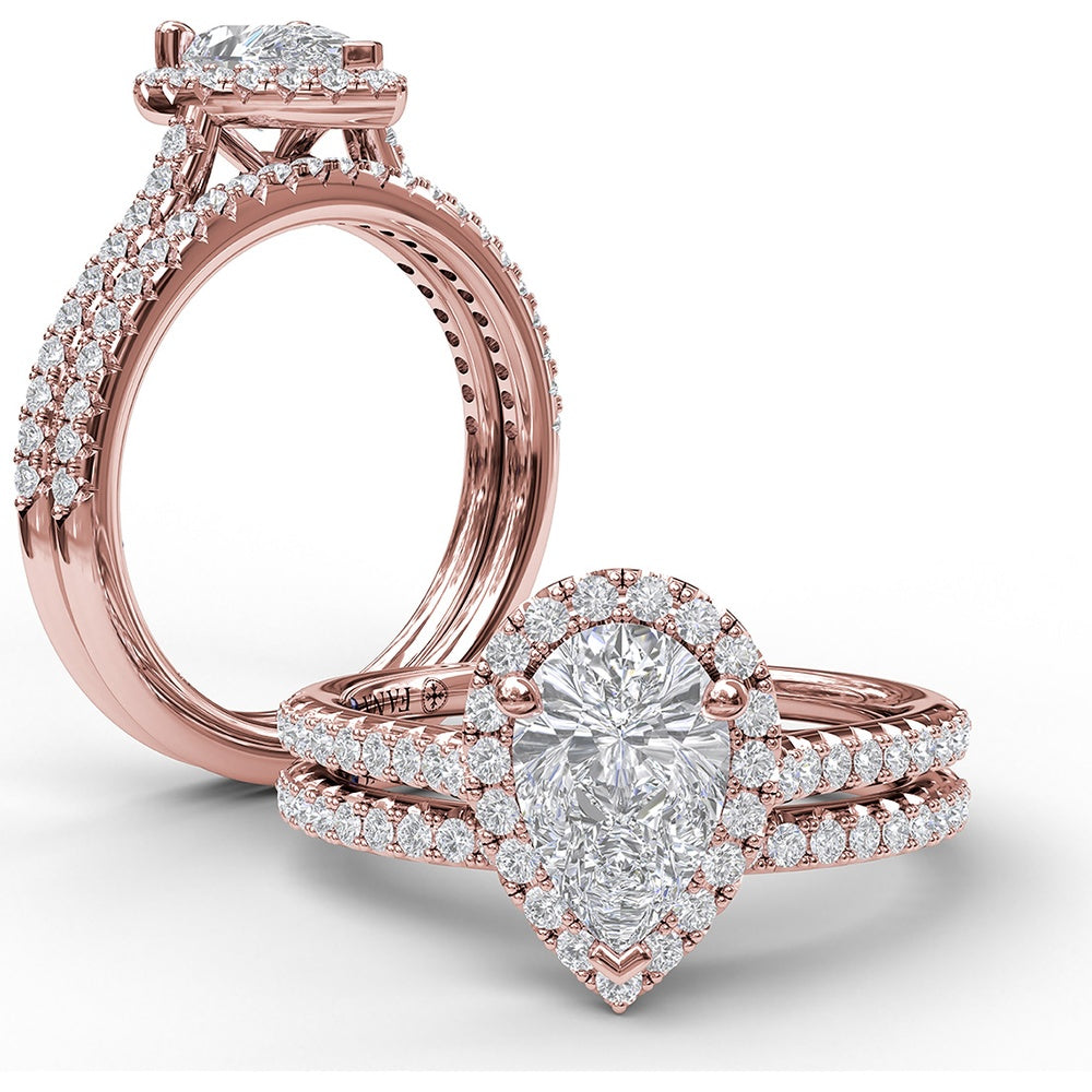 Pavé Set Round Diamond Wedding Band by Fana - 0.20 Carat Total Diamond Weight