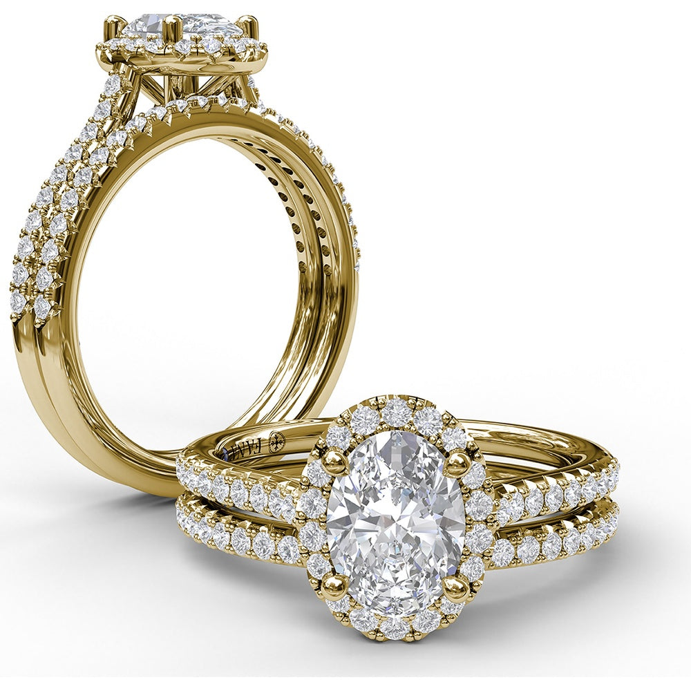 Pavé Set Round Diamond Wedding Band by Fana - 0.20 Carat Total Diamond Weight