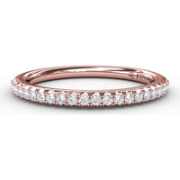 Pavé Set Round Diamond Wedding Band by Fana - 0.20 Carat Total Diamond Weight