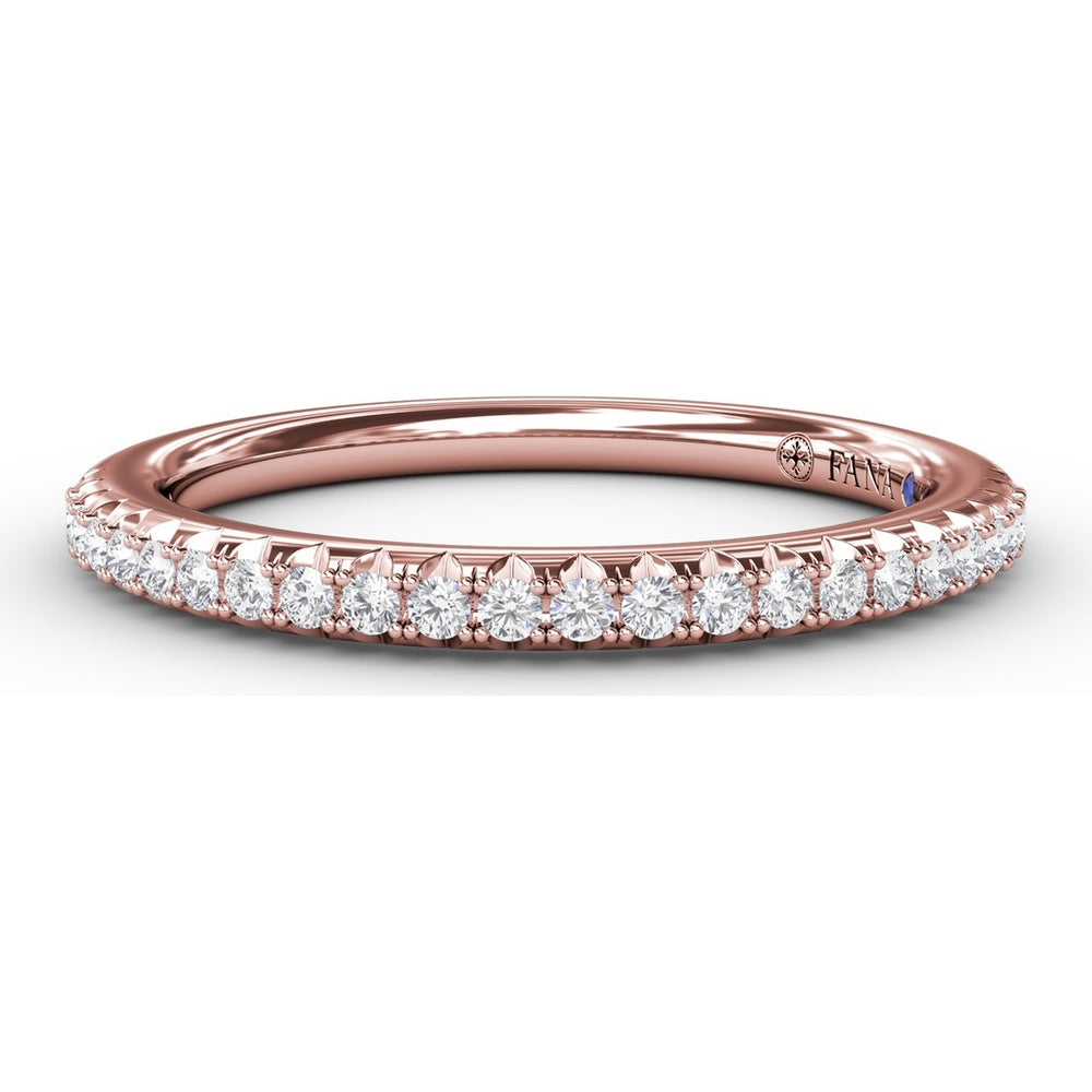 Pavé Set Round Diamond Wedding Band by Fana - 0.20 Carat Total Diamond Weight