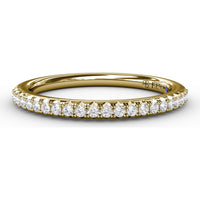 Pavé Set Round Diamond Wedding Band by Fana - 0.20 Carat Total Diamond Weight