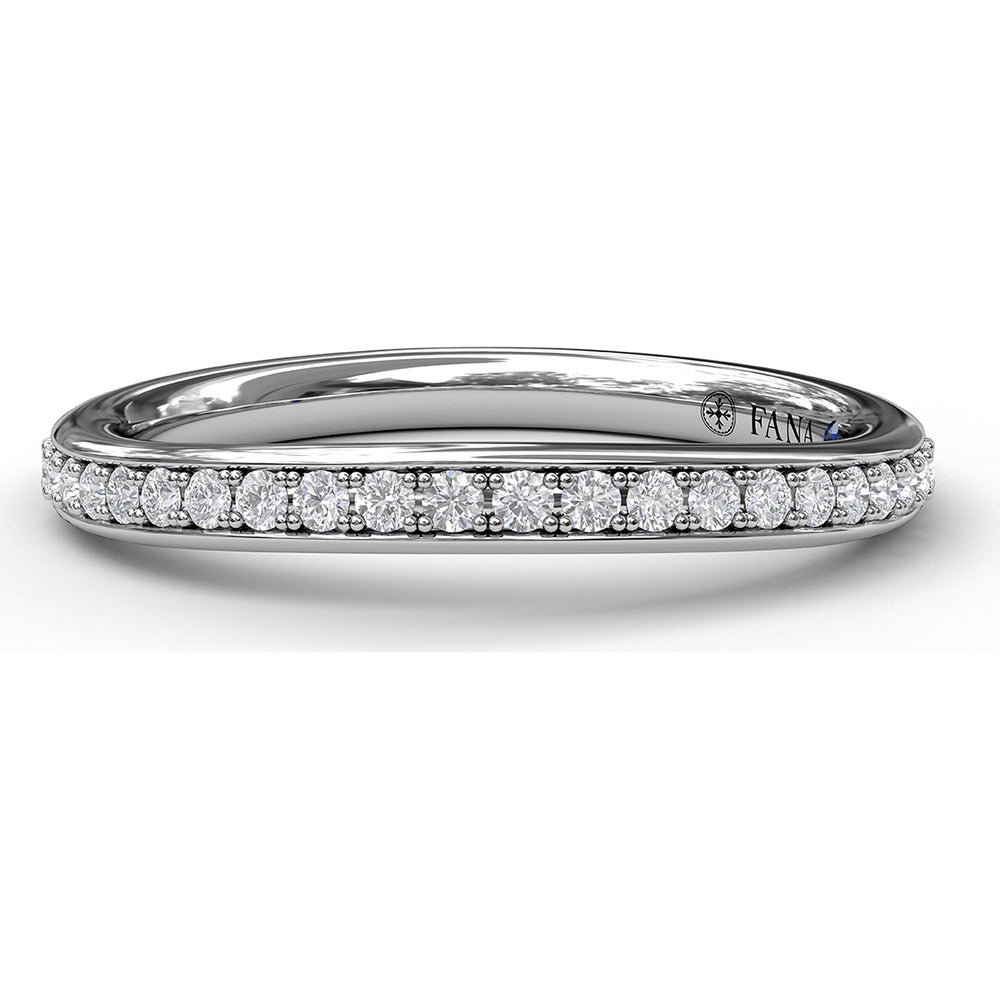Pavé Set Round Diamond Wedding Band by Fana - 0.20 Carat Total Diamond Weight
