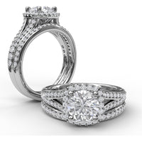 Pavé Set Round Diamond Wedding Band by Fana - 0.20 Carat Total Diamond Weight