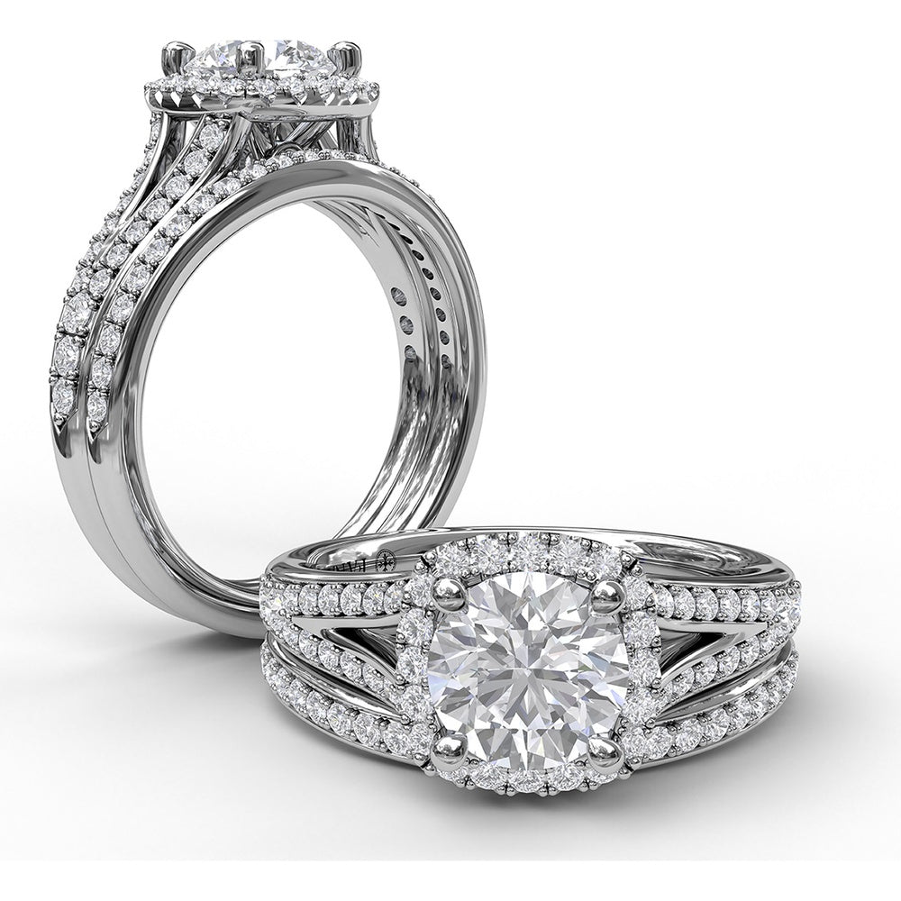 Pavé Set Round Diamond Wedding Band by Fana - 0.20 Carat Total Diamond Weight