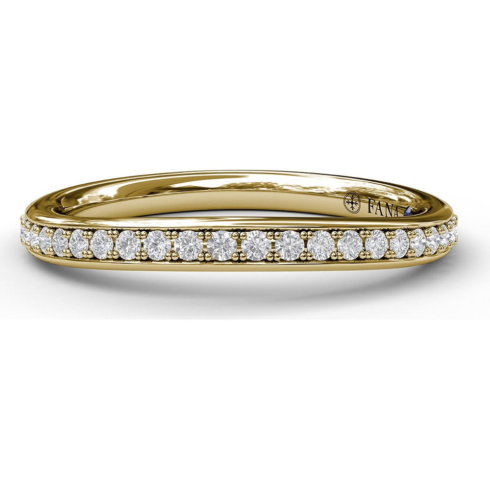 Pavé Set Round Diamond Wedding Band by Fana - 0.20 Carat Total Diamond Weight