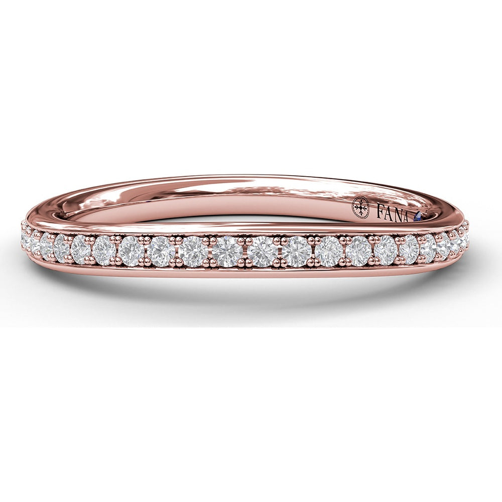 Pavé Set Round Diamond Wedding Band by Fana - 0.20 Carat Total Diamond Weight