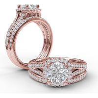 Pavé Set Round Diamond Wedding Band by Fana - 0.20 Carat Total Diamond Weight
