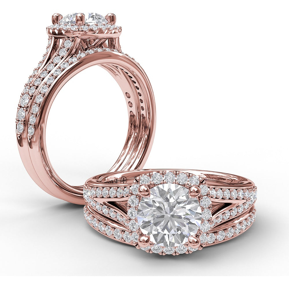 Pavé Set Round Diamond Wedding Band by Fana - 0.20 Carat Total Diamond Weight