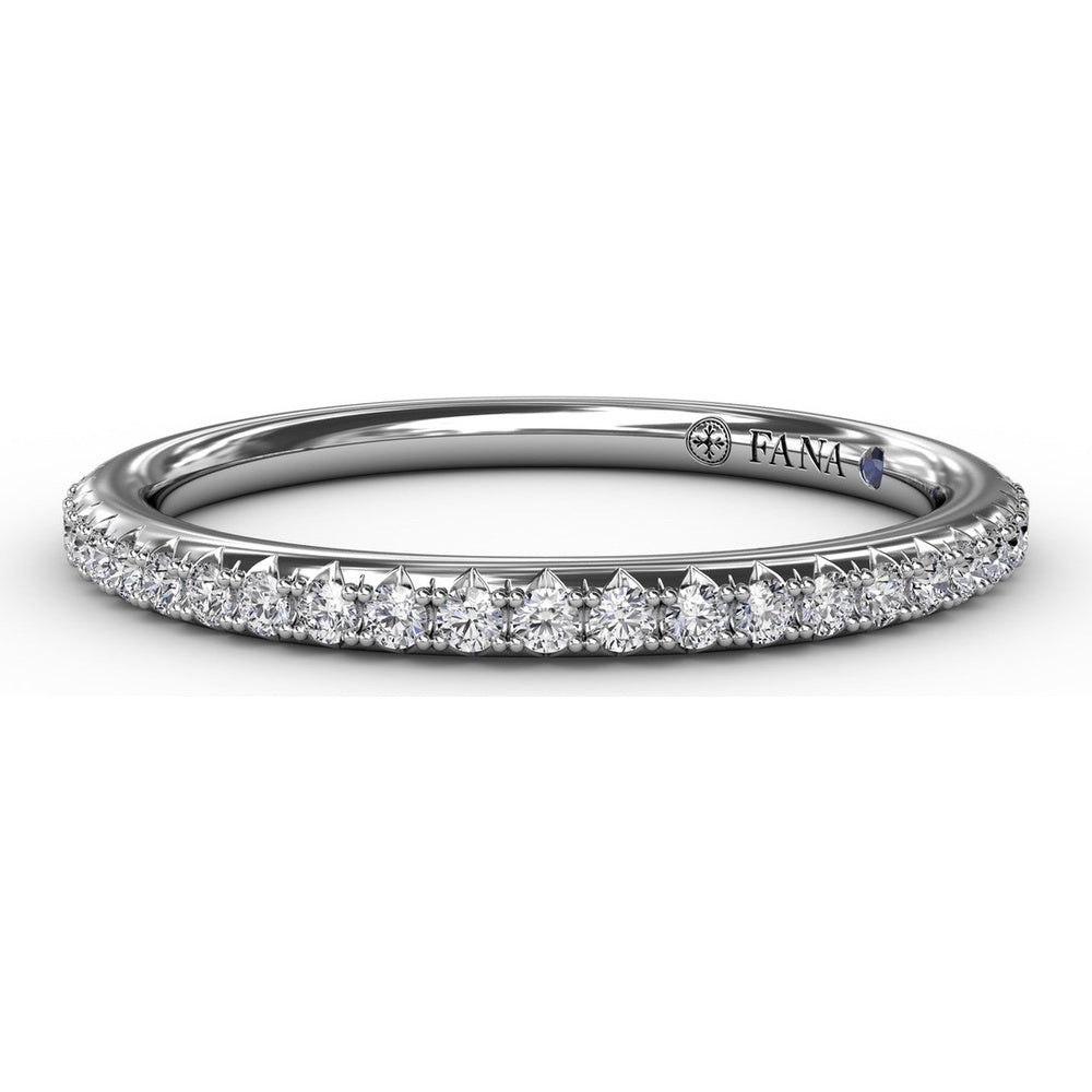 Pavé Set Round Diamond Wedding Band by Fana - 0.21 Carat Total Diamond Weight
