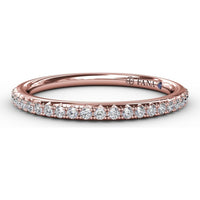 Pavé Set Round Diamond Wedding Band by Fana - 0.21 Carat Total Diamond Weight