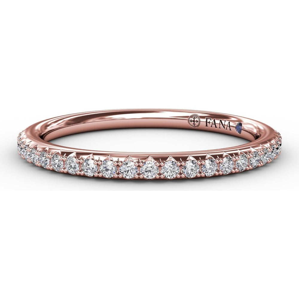 Pavé Set Round Diamond Wedding Band by Fana - 0.21 Carat Total Diamond Weight