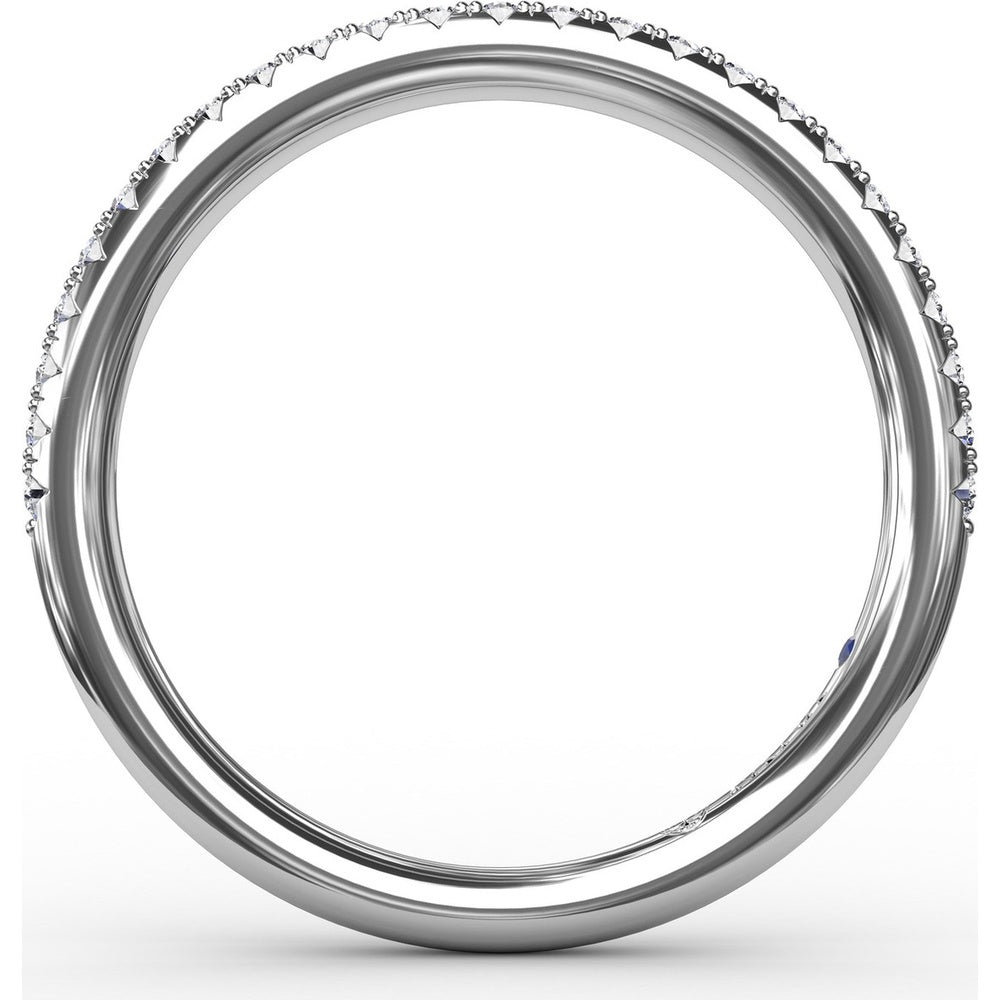 Pavé Set Round Diamond Wedding Band by Fana - 0.21 Carat Total Diamond Weight